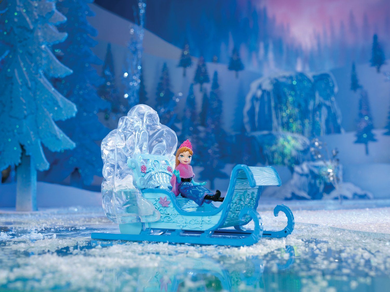美泰迪土尼冰雪奇缘安娜公主雪橇雪花动漫过家家玩具 y9979