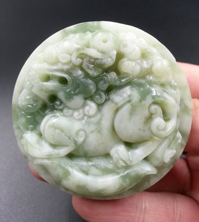 一物一图 正品a货天然玉石东北岫玉姜花玉貔貅招财进宝玉皮带扣