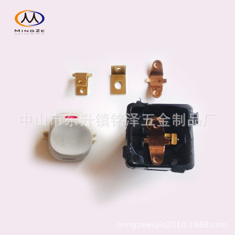 点赞 翘板开关配件五金冲压铜弹片端子定制生产mz-106
