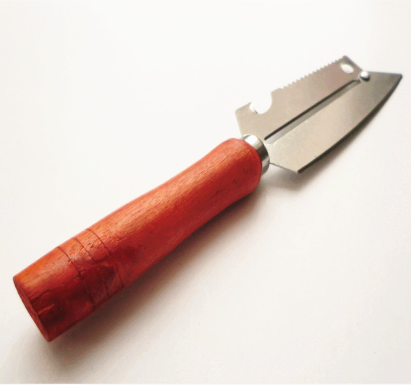 Fruit knife peeler, large vertical fruit knife, wooden handle peeler, factory direct sales, one-yuan store pic 2