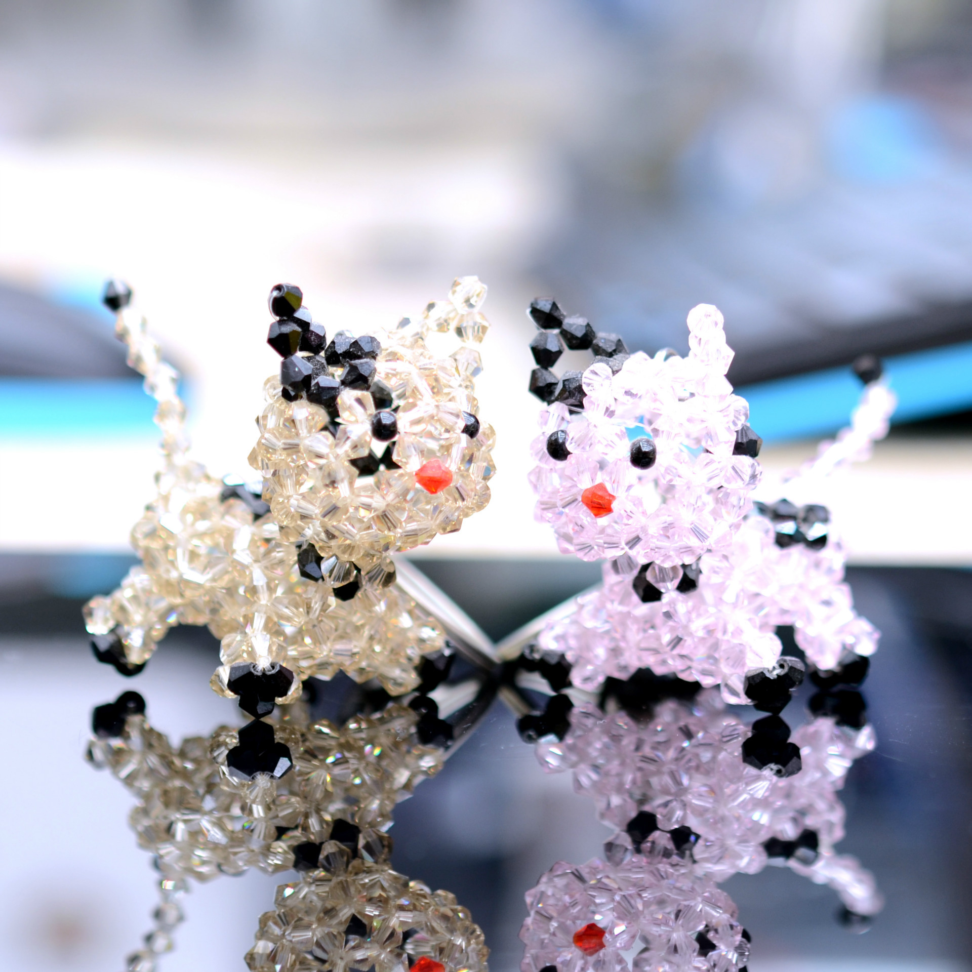 欧美版 手工串珠 手机,包包,钥匙串挂件 【优质品种美国猫】