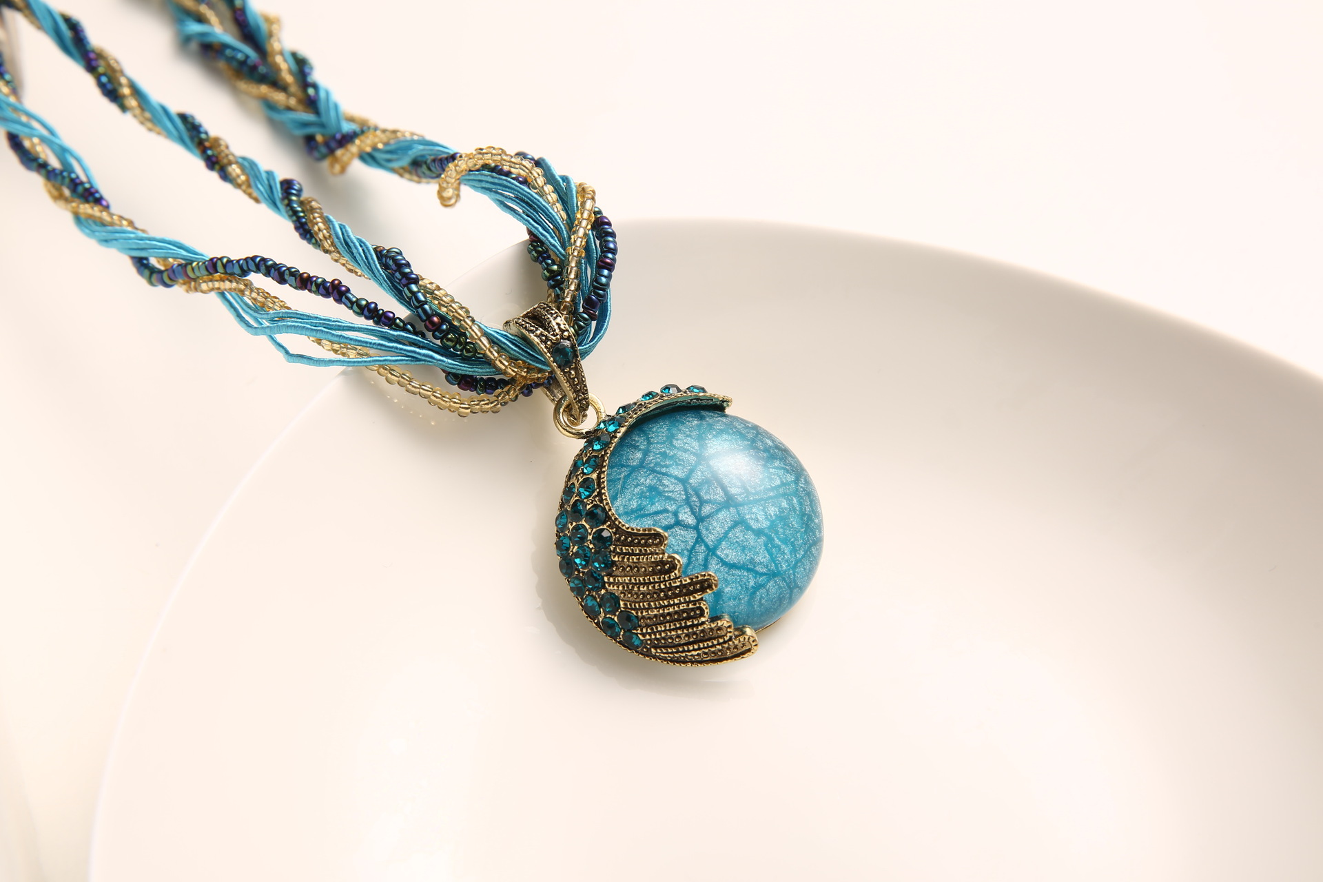 波西米亚民族风项链 欧美大牌项饰 17色可选