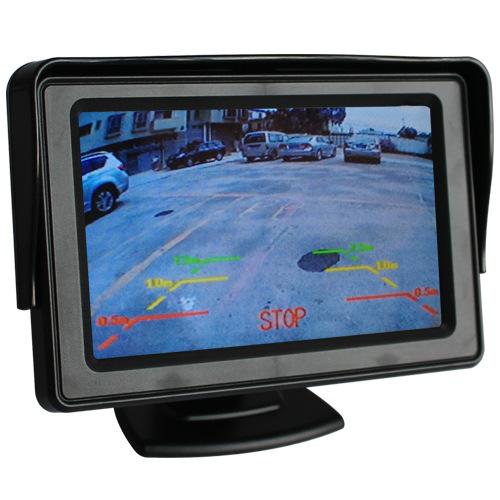 可视倒车影像显示屏 4.3寸台式车载显示器 两路视频输入 逸炫