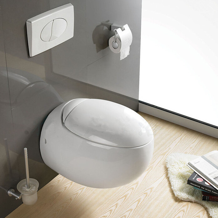 悬挂式挂墙式成人坐便器蛋形挂便器后排座便挂厕圆形节水坐便器