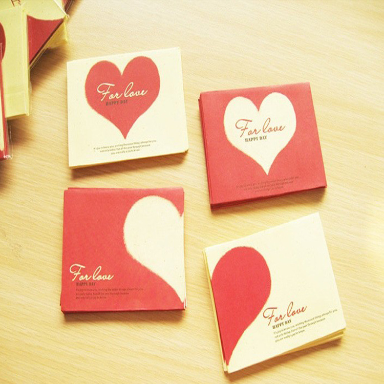 心心相印爱心迷你小信封婚庆红包表白卡纸质小红包情人小礼包现货