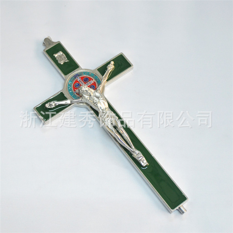 Metal Cross Large Standing Portrait Cross Pendant Office Home Ornaments Ornament