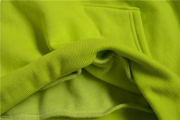 班服卫衣空白外套男女装袋鼠袋拉链连帽卫衣广告荧光绿外套