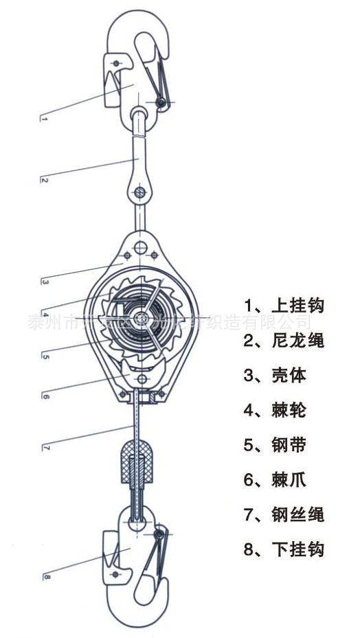 厂家直销速差器防坠器高空防坠器40米钢丝绳速差器