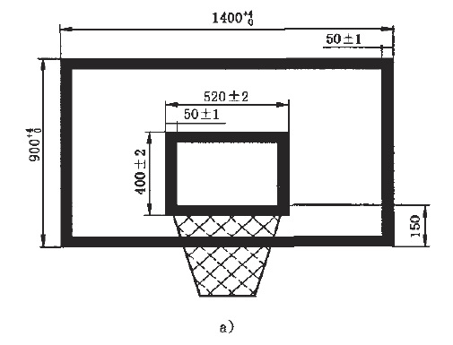 篮板尺寸示意图图片