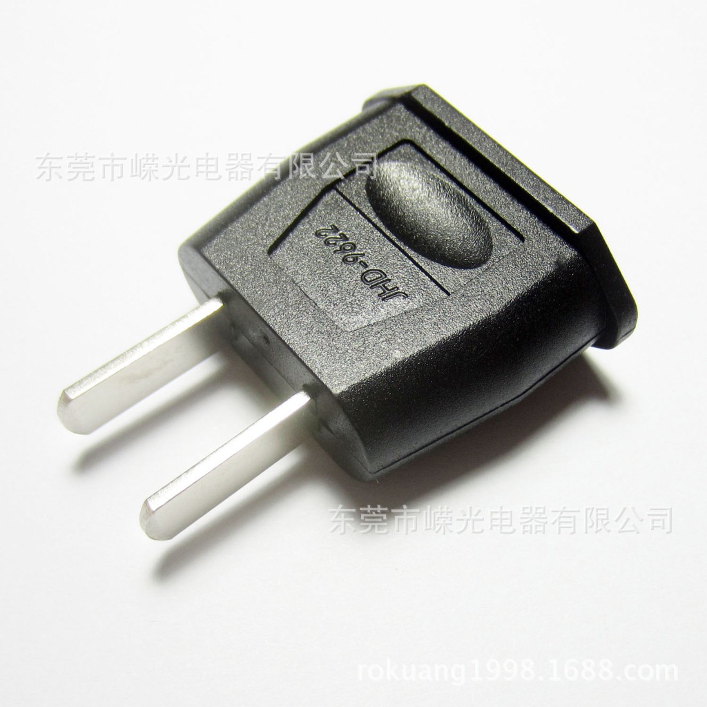 9622美转欧 转换插座秘鲁转换插头圆孔转2扁脚 中规转换器