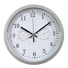 挂钟 12寸温湿度挂钟 电子挂钟 创意时尚挂钟 钟表配件 塑料家用