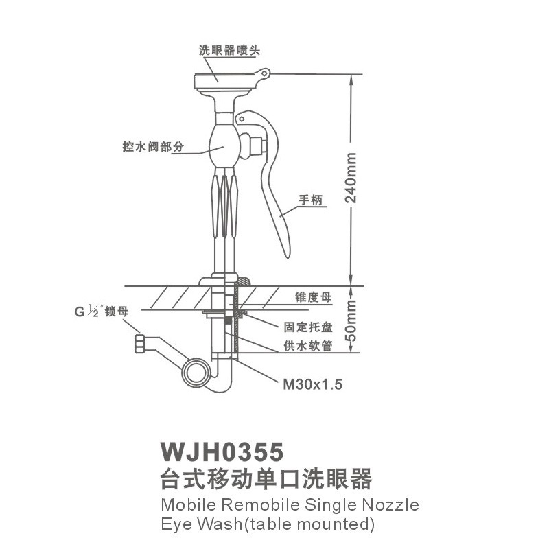 洗眼器结构图图片