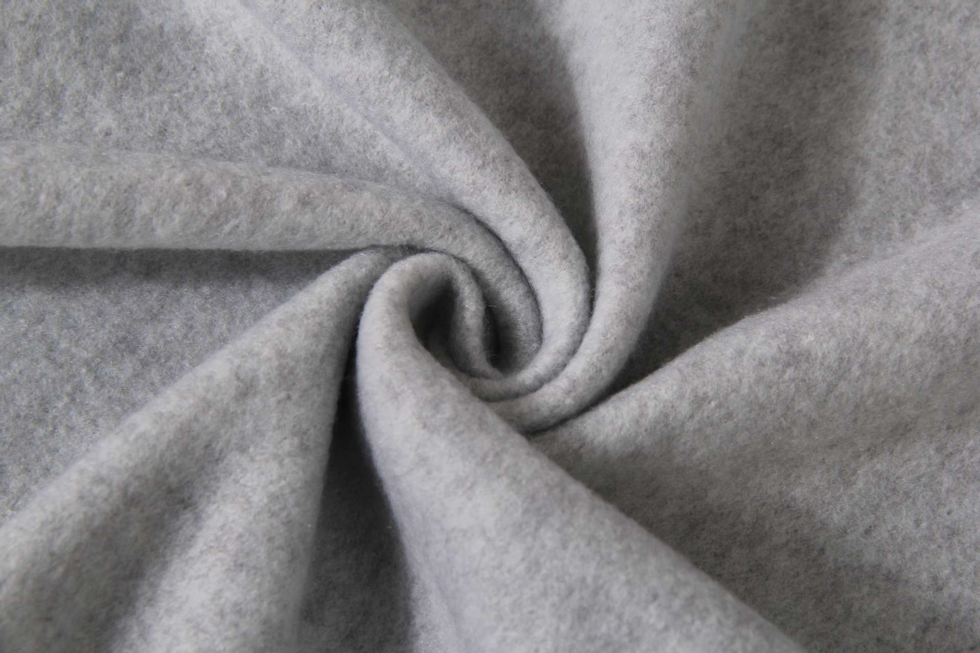 厂家批发麻灰短纤双面卫衣绒布保暖运动服装毛毯绒布睡袋针织面料