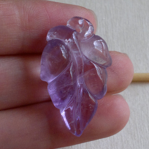 东海水晶天然紫水晶叶子吊坠项饰饰品 带来好运