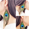 Ethnic Earrings Ancient town tourism Beauty Hot days Peacock Feather Queling Earrings Small wholesale