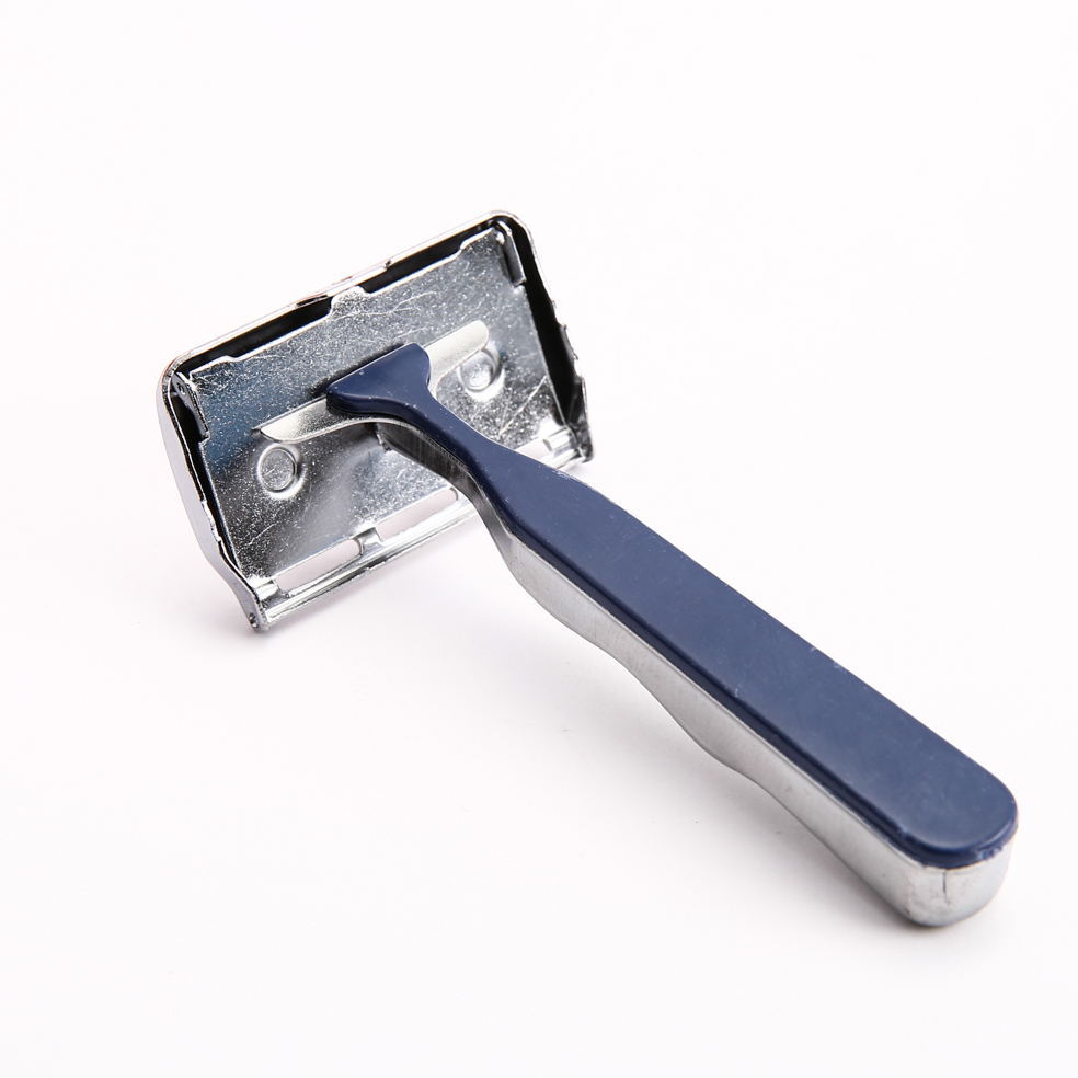 供应地摊货源,宁丰牌508刀架装双刀片老式手动刮胡须刀架配挖耳勺