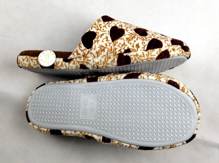 树叶花棉拖鞋,室内家居地板拖鞋,订做