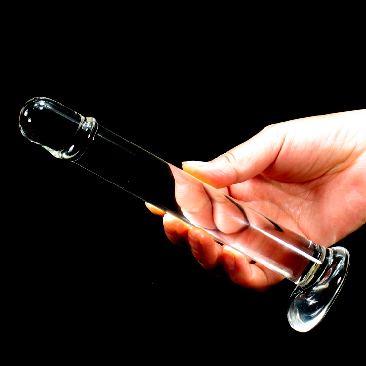 水晶玻璃仿真阳具男根倒模清秀可爱j 女用自慰器具冰火棒成人用品