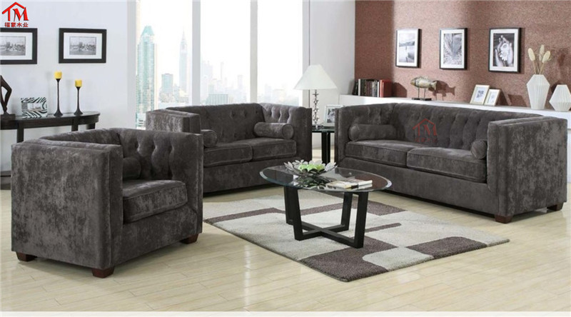 美式乡村三人现货沙发 简欧客厅布艺组合沙发123沙发组合