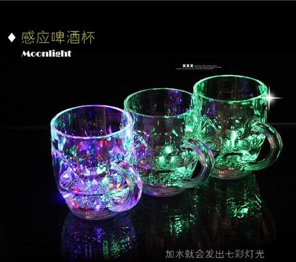 Factory Direct-Pin Water Sensing Creative Wine Glass/1209 Beer Steins/New Exotic Luminous Cup Plastic Wine Glass