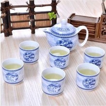 促销 七头青花茶具套装/功夫茶具礼品/多款花色