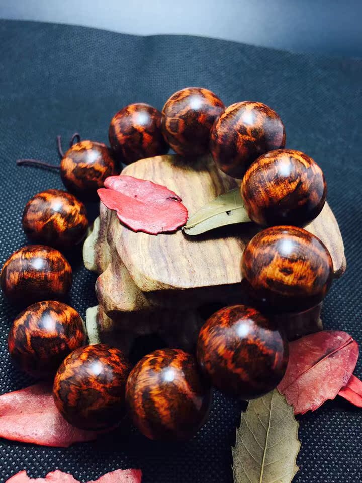 木诚厂家批发 蛇纹木手串 佛珠 精品满花蛇桑木念珠 花梨紫檀同款