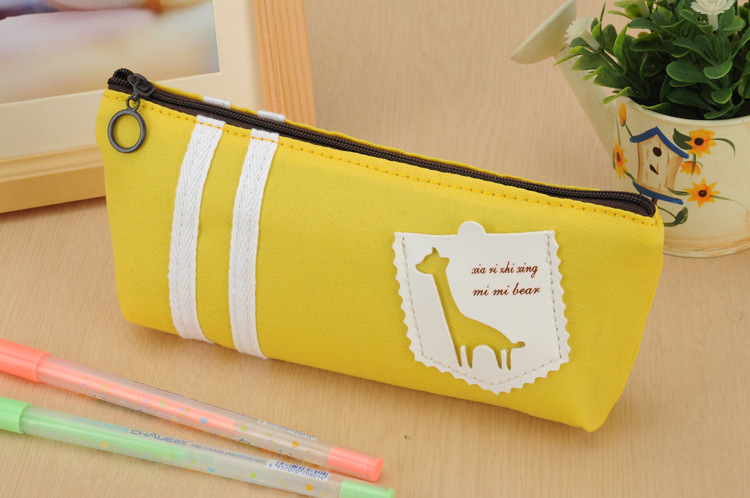 厂家批发 新款韩国卡通长颈鹿笔袋 时尚可爱学习笔袋批发