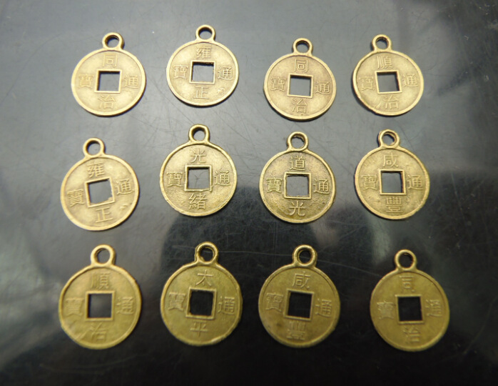 现货供应小铜钱 饰品配件合金古铜币10mm小铜钱 合金皮钱混装批发