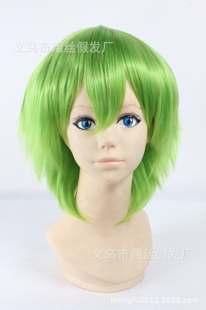 阔丝 植草的法则 植木耕助 万用反翘款 草绿色动漫假发188c