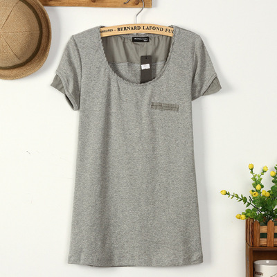 特价t恤女莫代尔棉打底衫短袖圆领上衣女1971