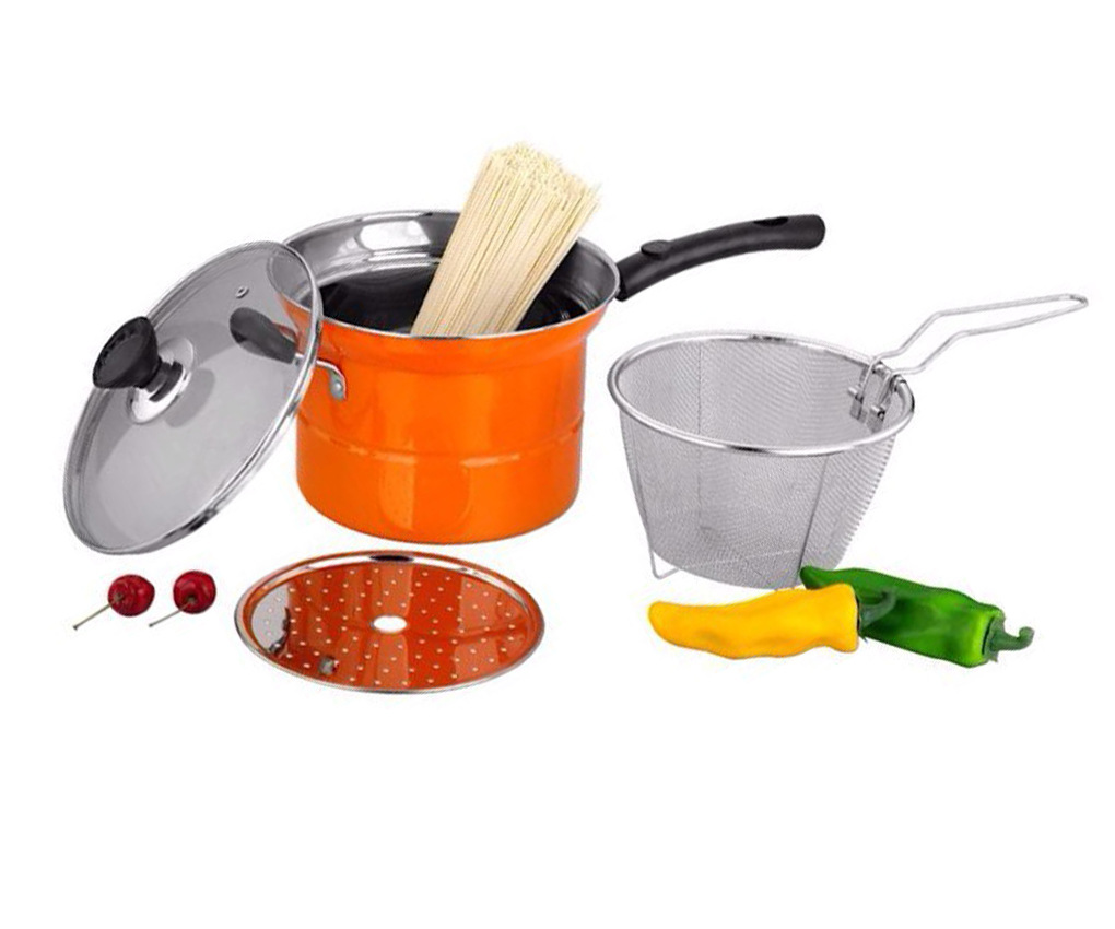 低价不锈钢煮面条锅捞面锅油炸锅多功能锅四季多用全能锅