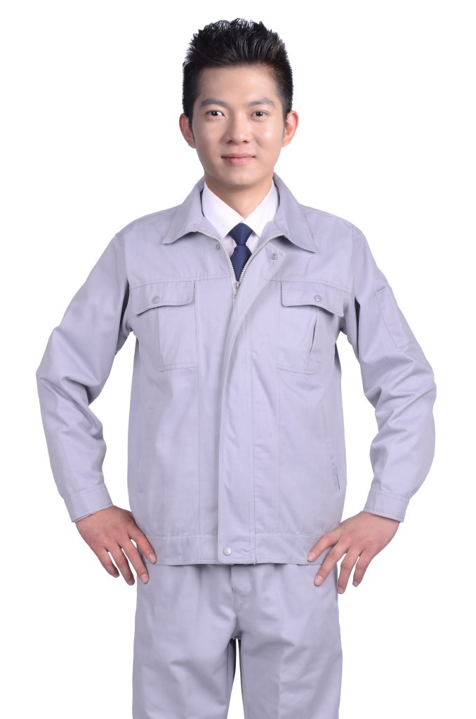 夏季长袖工作服套装耐磨耐脏工人车间劳保服男