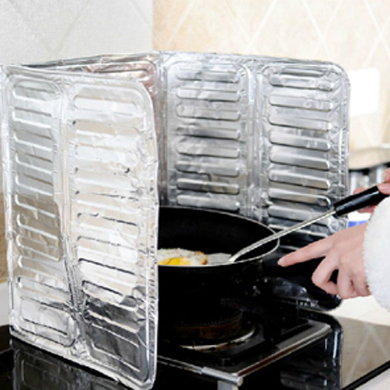 Kitchen Oil Baffle Plate Oil-Proof Aluminum Foil Oil Baffle Plate Oil Separation Paper Oil Baffle Plate Stove Supplies