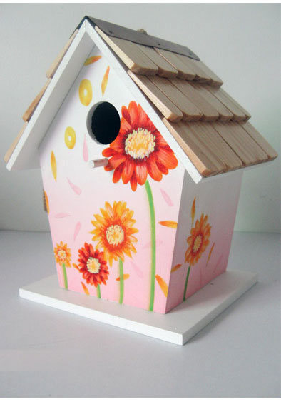 木制鸟房 户外鸟房 彩绘鸟房 装饰鸟房