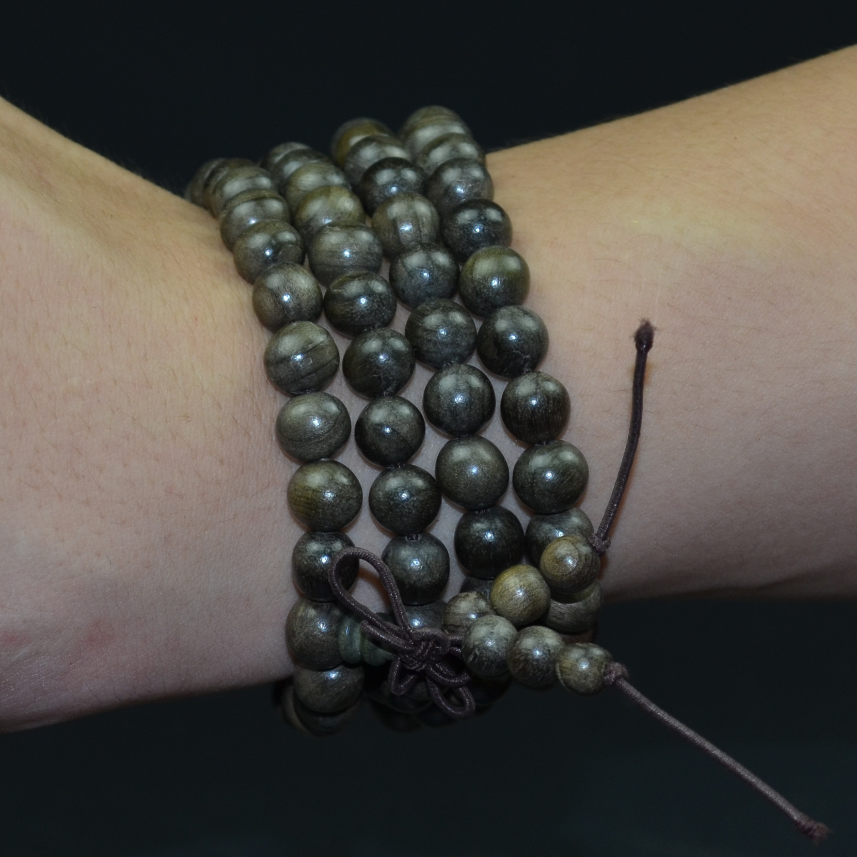 厂家批发 金丝楠木阴沉木佛珠手链男手串20mm手串乌木