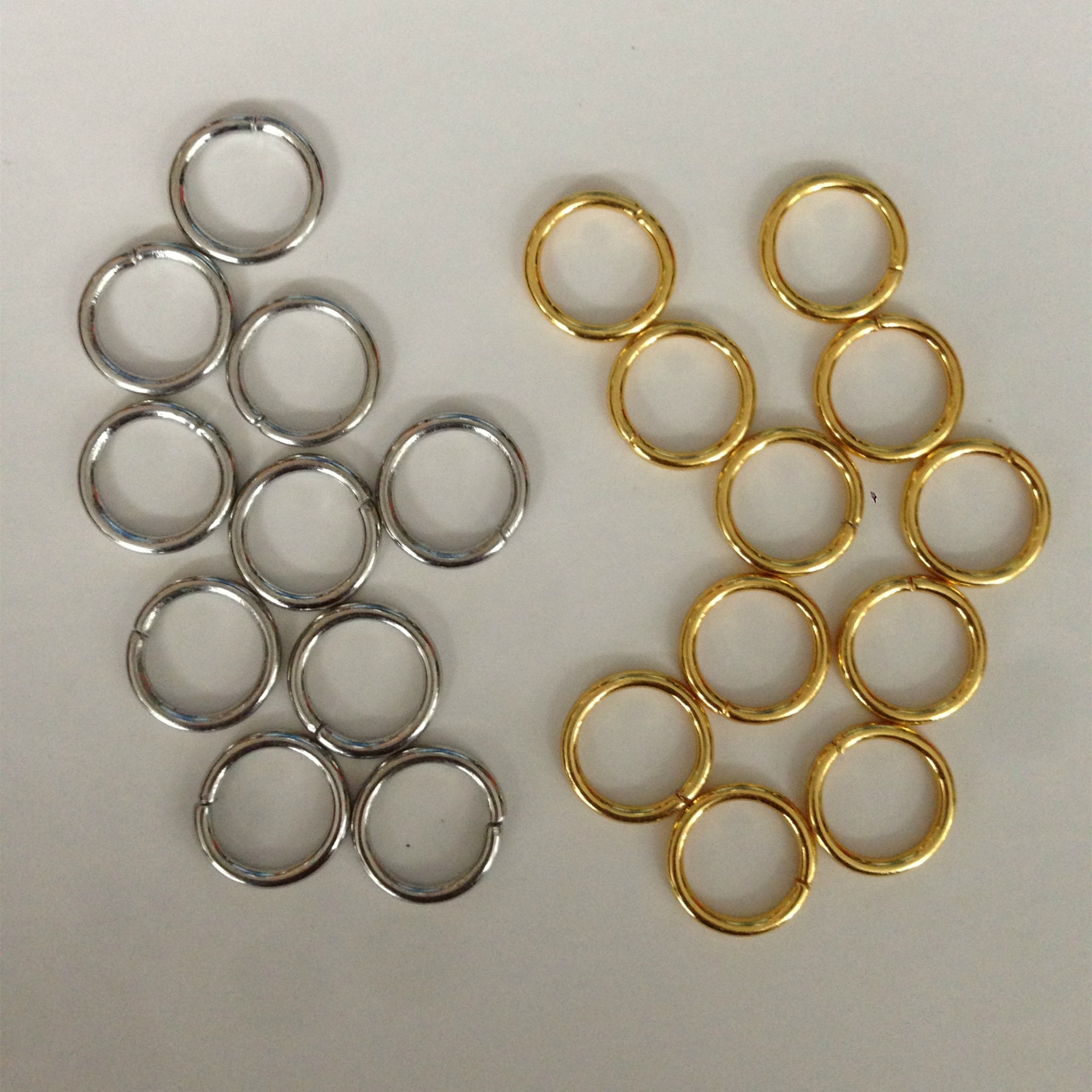跨境众悦金色闭口小铁圈 银色闭口小铁环铁线圈 电镀铁圆环批发