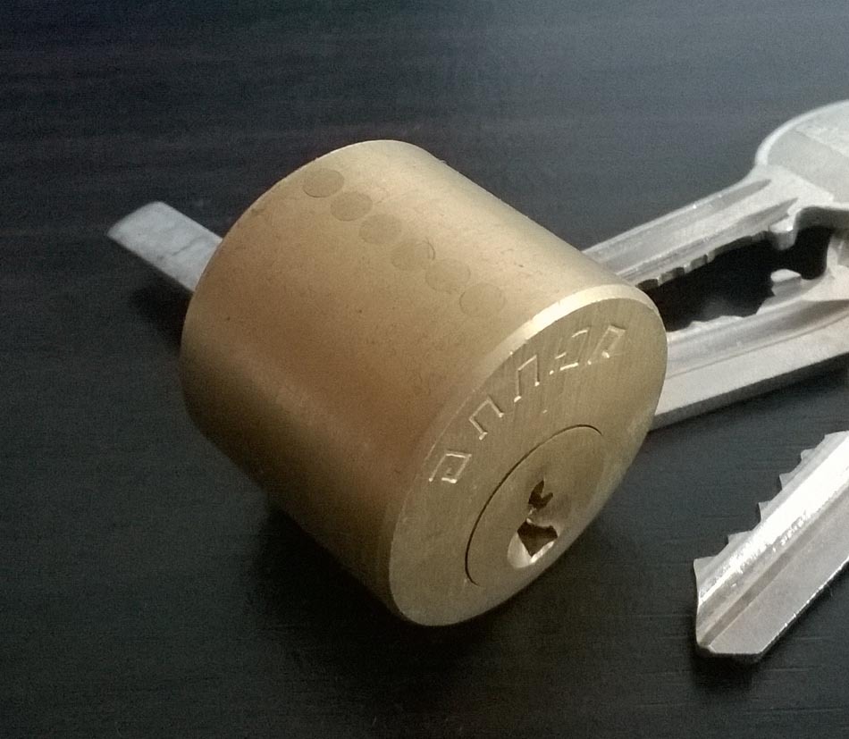 双排珠月牙原子防钻锁芯 不锈钢防钻外装门锁芯锁芯