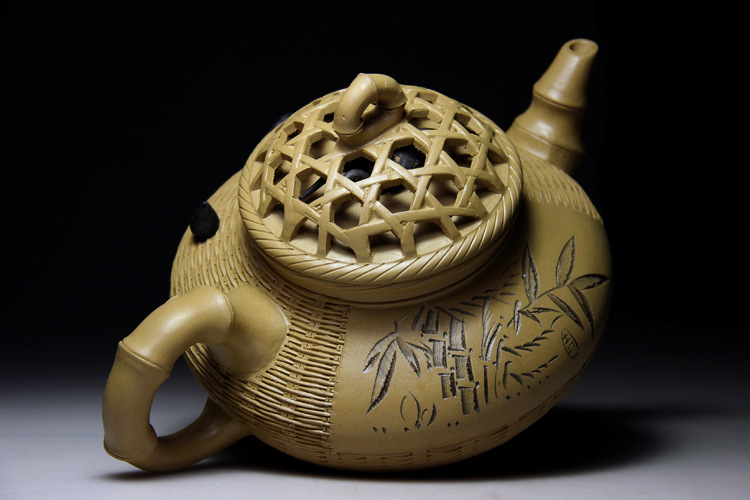 642竹编壶正品宜兴紫砂壶名家手工茶壶原