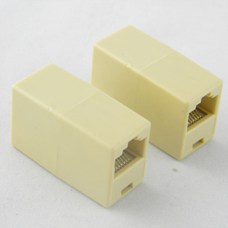 厂家直销 rj45网线连接器网络直通头 网线对接水晶头 延长网线