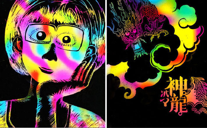 佳美佳刮画纸16k刮画纸炫彩刮画纸儿童绘画儿童刮刮画送竹笔