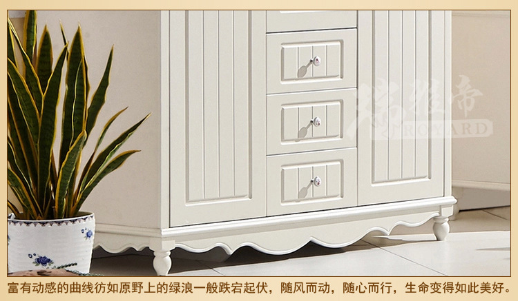 厂家直销批发韩式三门衣柜 实木带抽屉衣柜 储物柜三门组合柜