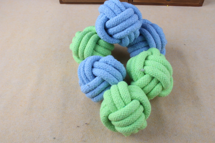 厂家直销新款宠物棉绳球 棉绳编织球 宠物狗棉绳玩具