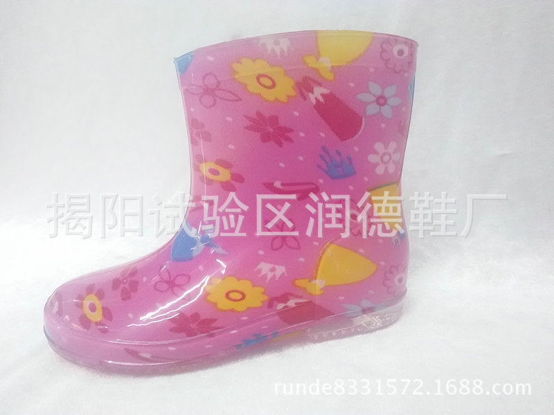 儿童雨鞋批发   厂家直销PVC雨鞋   时尚雨靴  外贸精美雨鞋