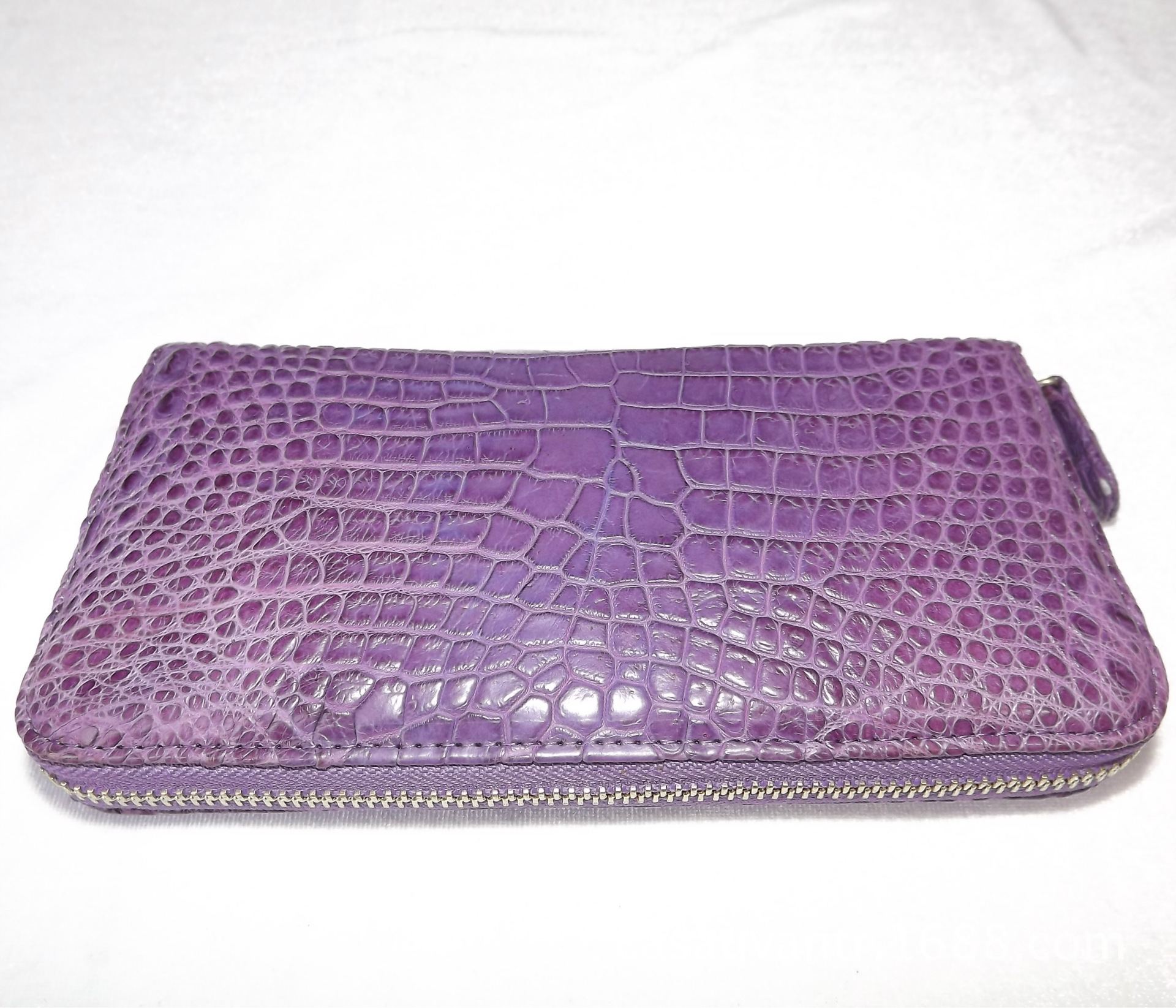 正品鳄鱼皮钱包 长款 肚皮竹节纹手拿包 奢华整皮无拼接