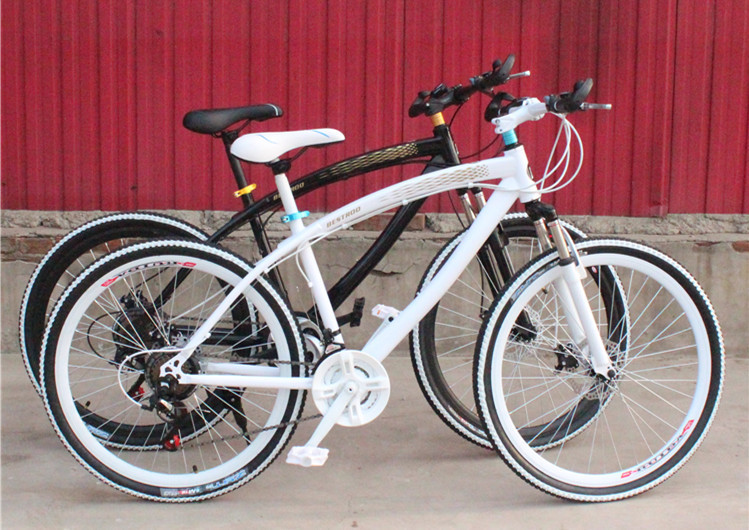 26寸21速碟刹变速弯梁经典版山地自行车减震山地车