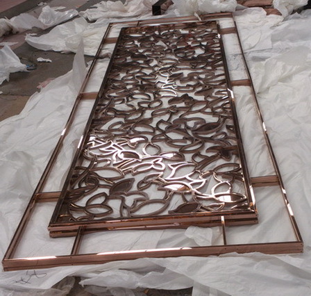 黒镜钢窗花格 不锈钢黒镜钢花格窗子 不锈钢无指纹屏风