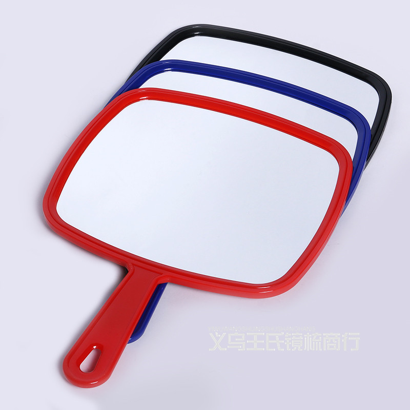 Factory Direct Sales Hand-Hold Mirror Makeup Take and Put Convenient Beauty Salon Special Fashion Square Hand-Hold Mirror