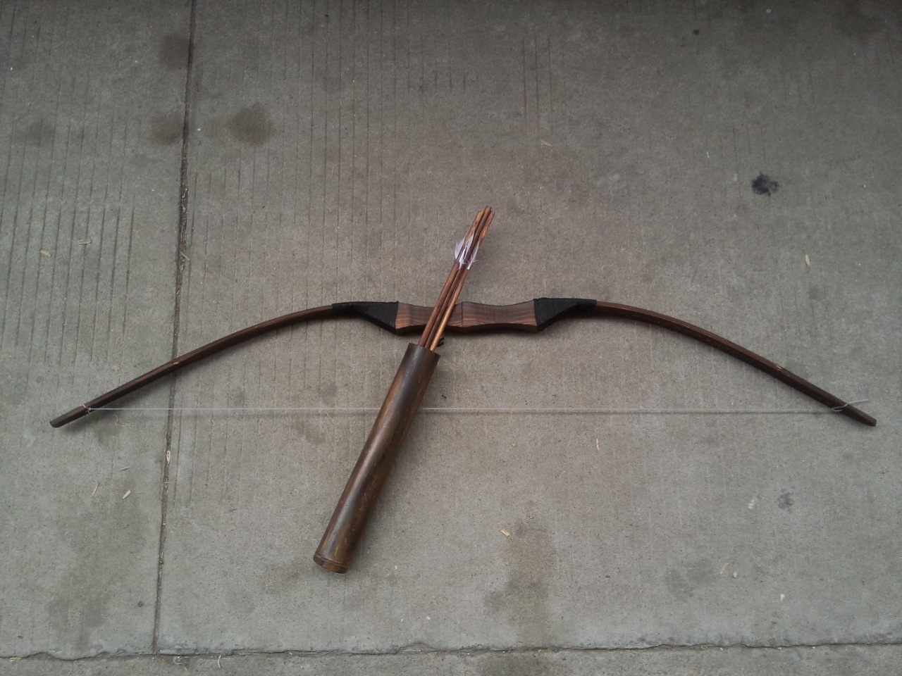 弓箭 装饰弓箭 大号仿古弓 大黑弓