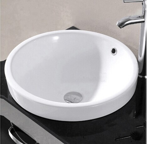 批发卫浴蒙娜丽莎纯圆洗手盆圆形洗脸盆提供oem贴牌生产to台盆