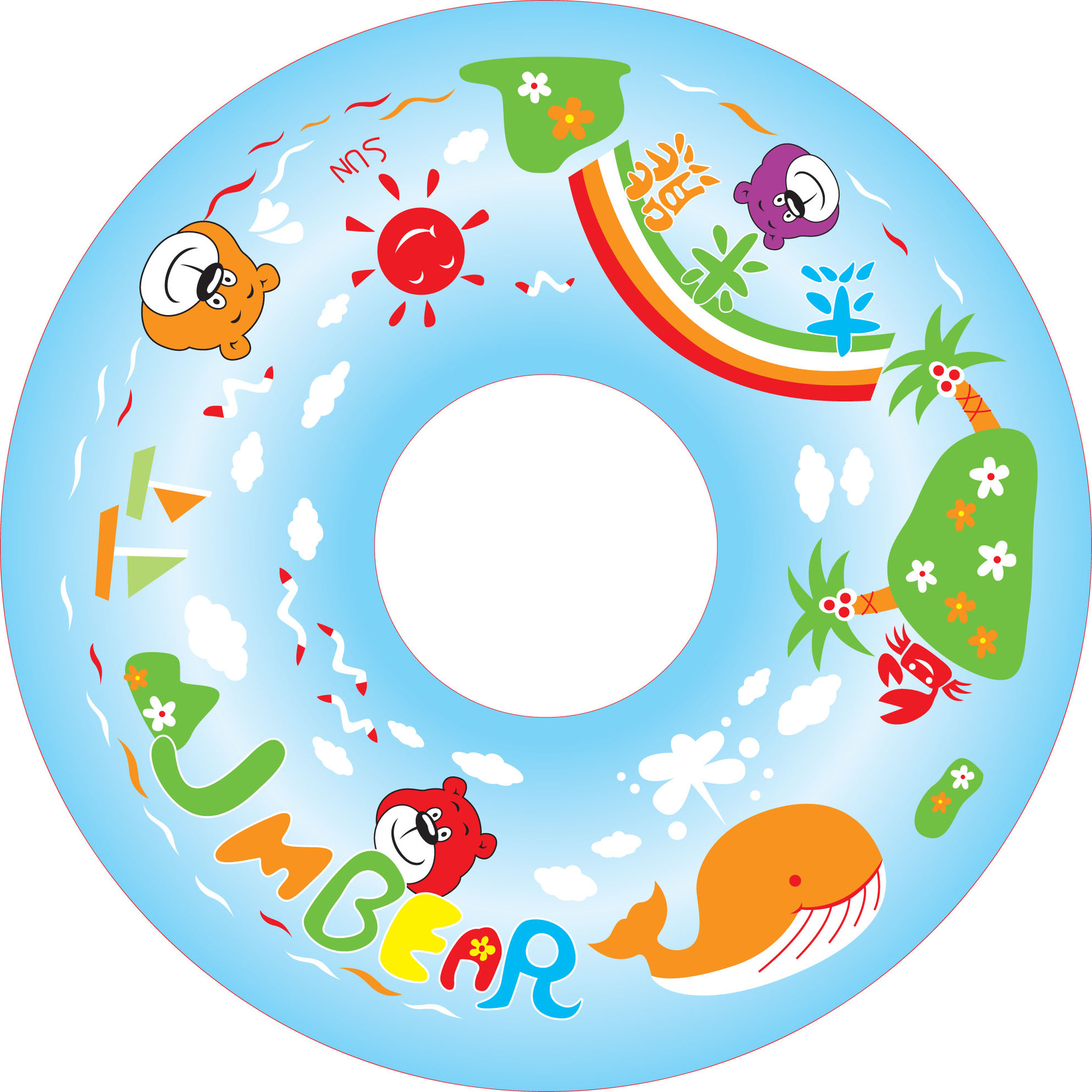 工厂定做 充气游泳圈 pvc加厚救生圈 儿童游泳圈 定制logo